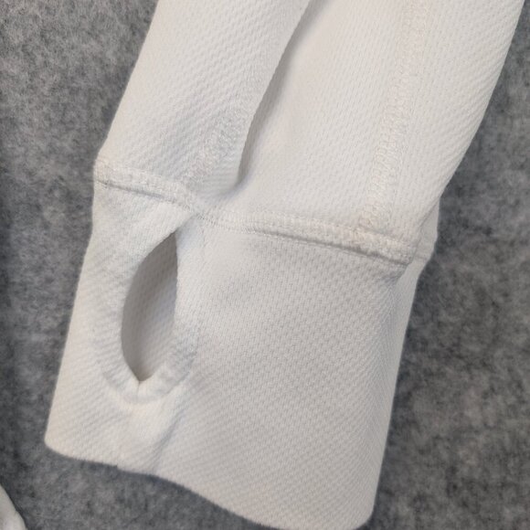 Lululemon men's long sleeve shirt pullover thumbholes white zipper pocket Large - Picture 5 of 12